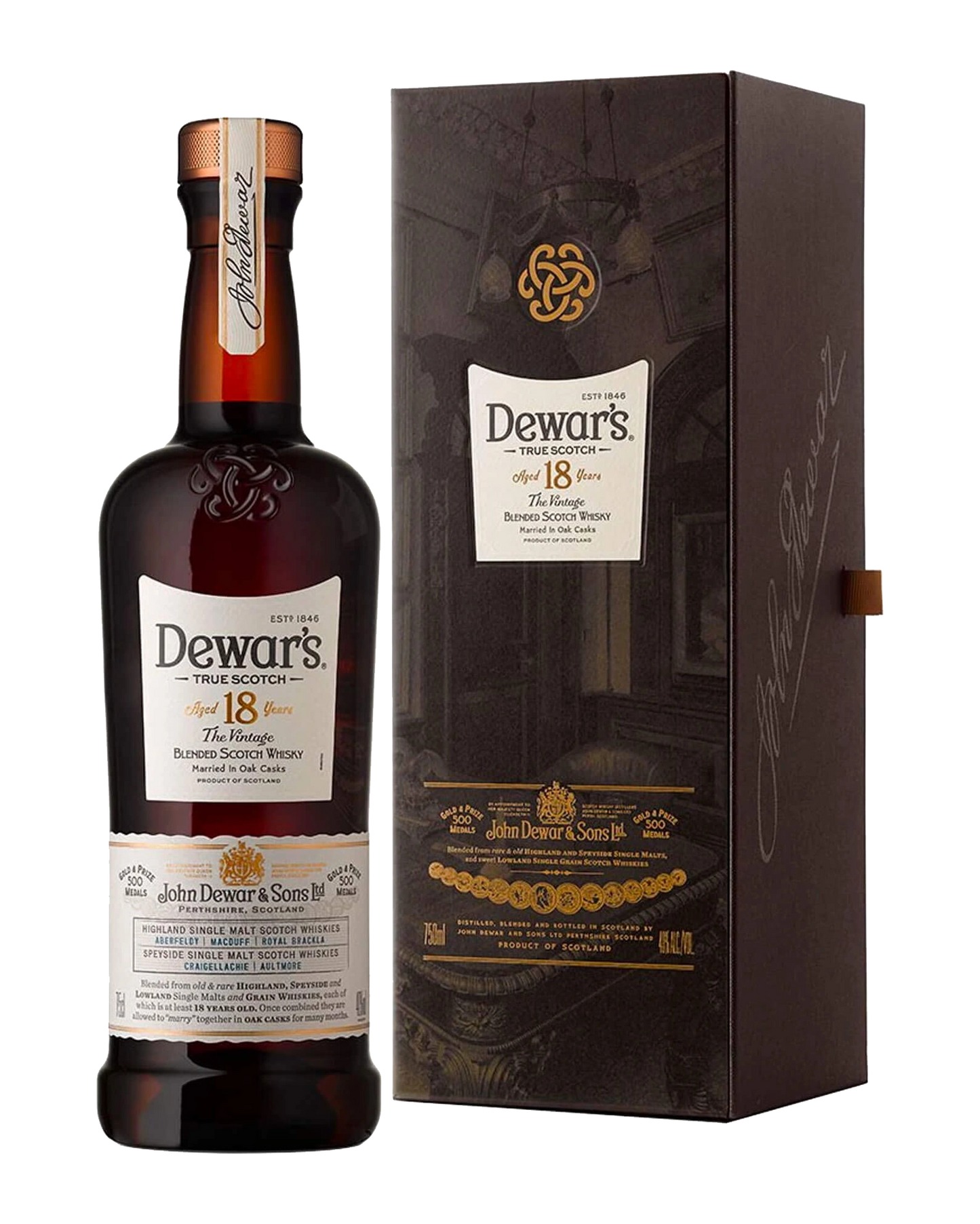 Dewars 18YO Blended Scotch Whisky 750ML