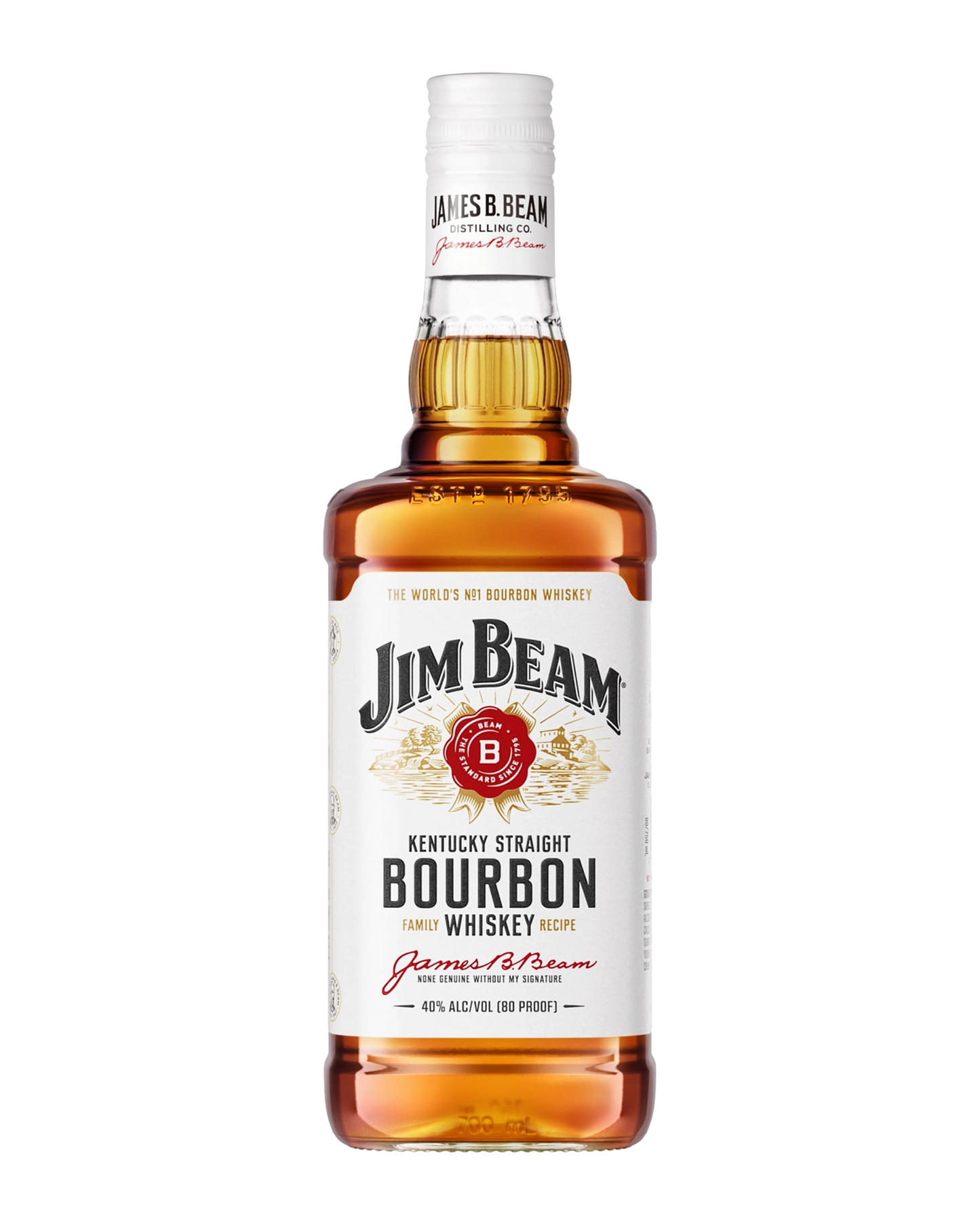 Jim Beam White Kentucky Straight Bourbon Whiskey 700mL