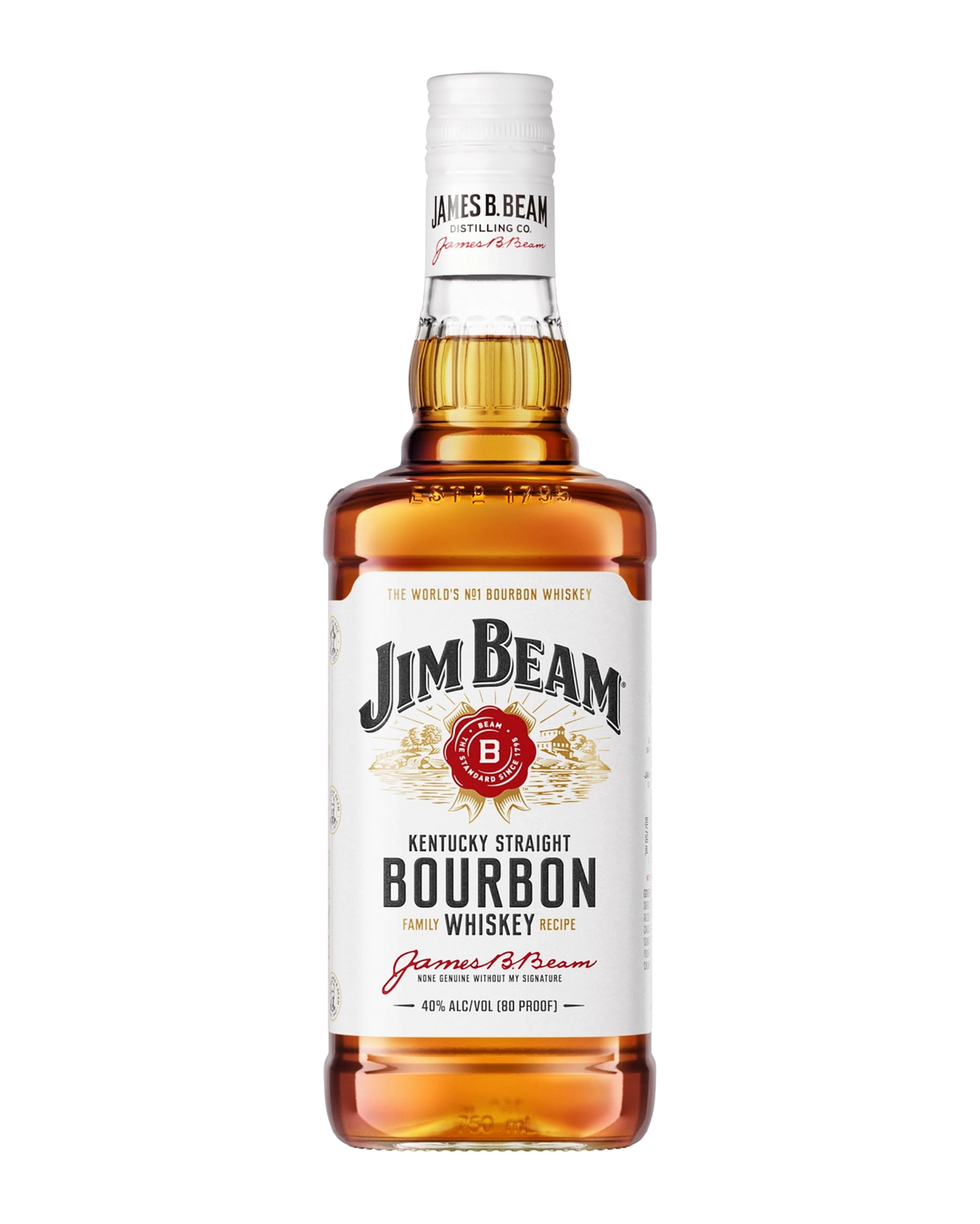 Jim Beam White Kentucky Straight Bourbon Whiskey 750mL