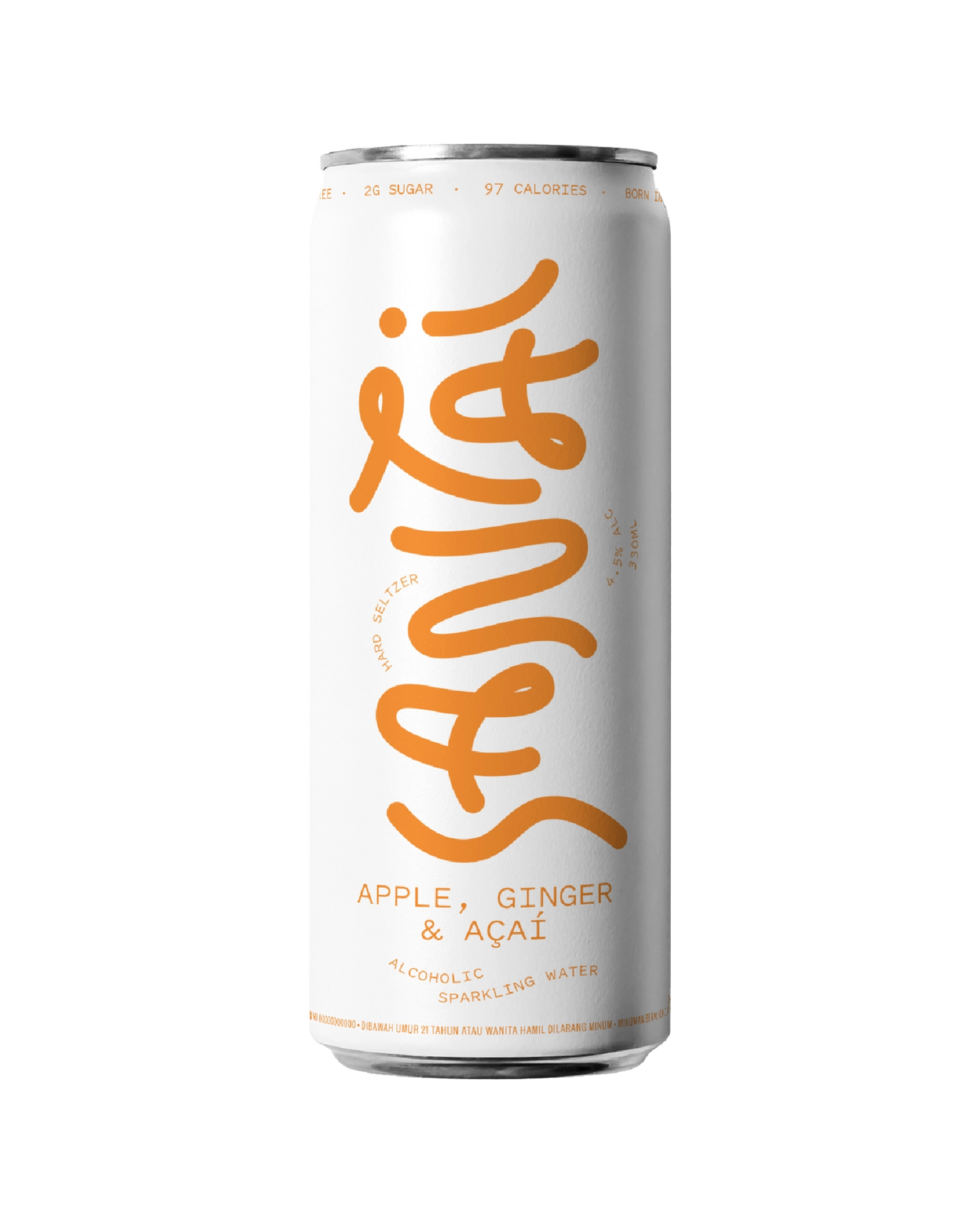 Santai Hard Seltzer Apple, Ginger & Acai Can 330mL