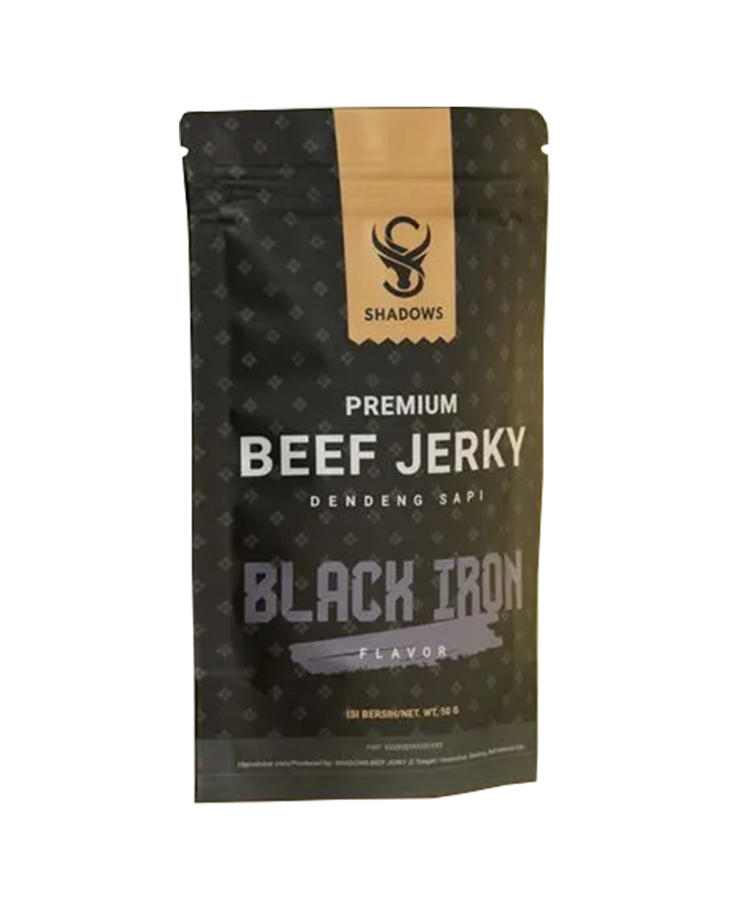 Shadows Beef Jerky Black Iron Soy 50g