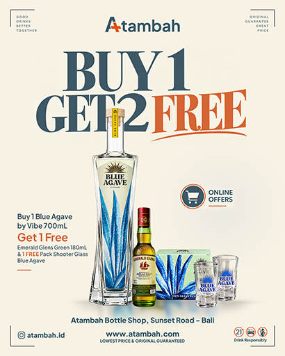[PROMO] Buy 1 Blue Agave by Vibe 700mL Get 1 Emerald Glens Green 180mL + Blue Agave Shooter Glass