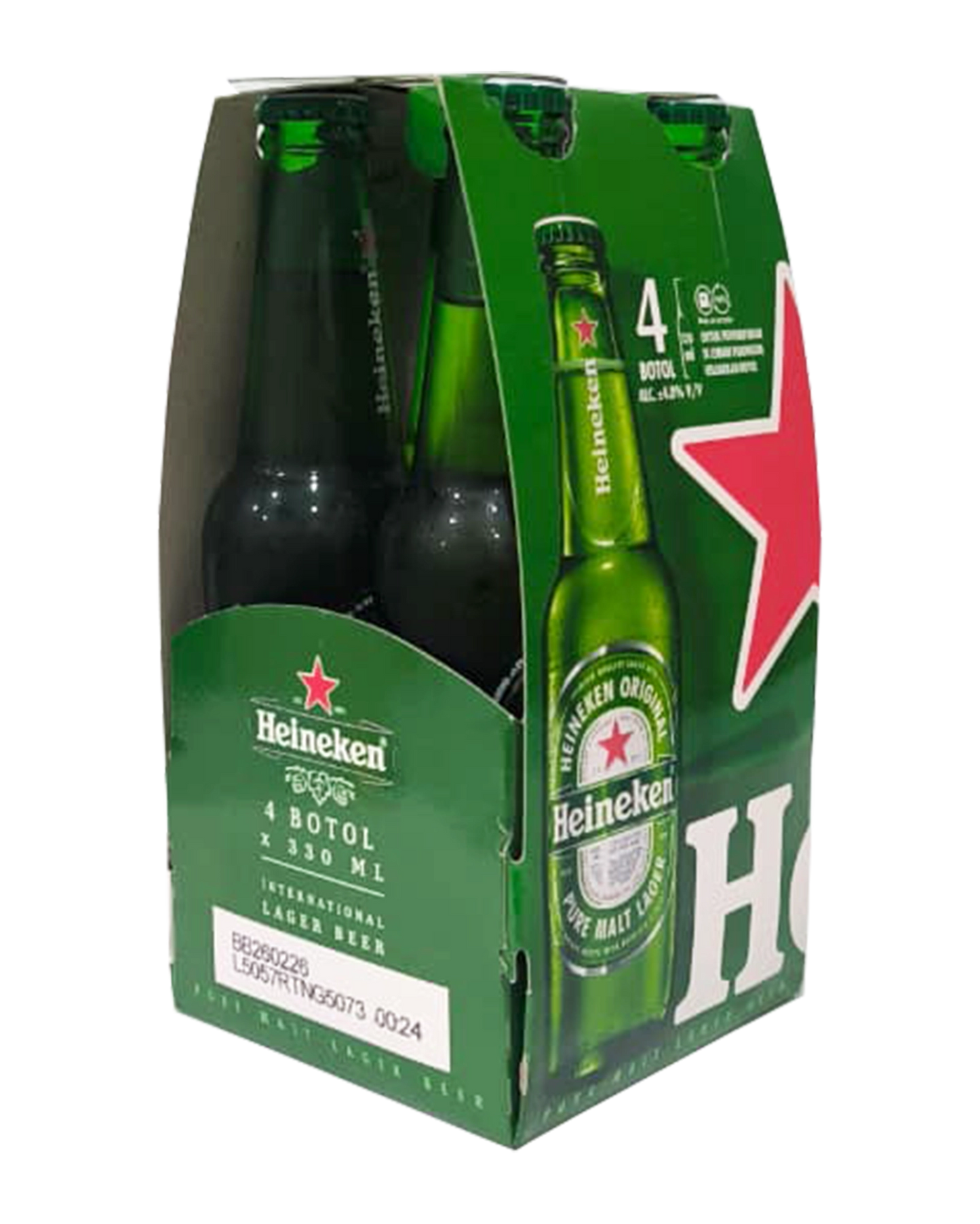 Heineken Beer Pint 330mL Cluster Pack of 4