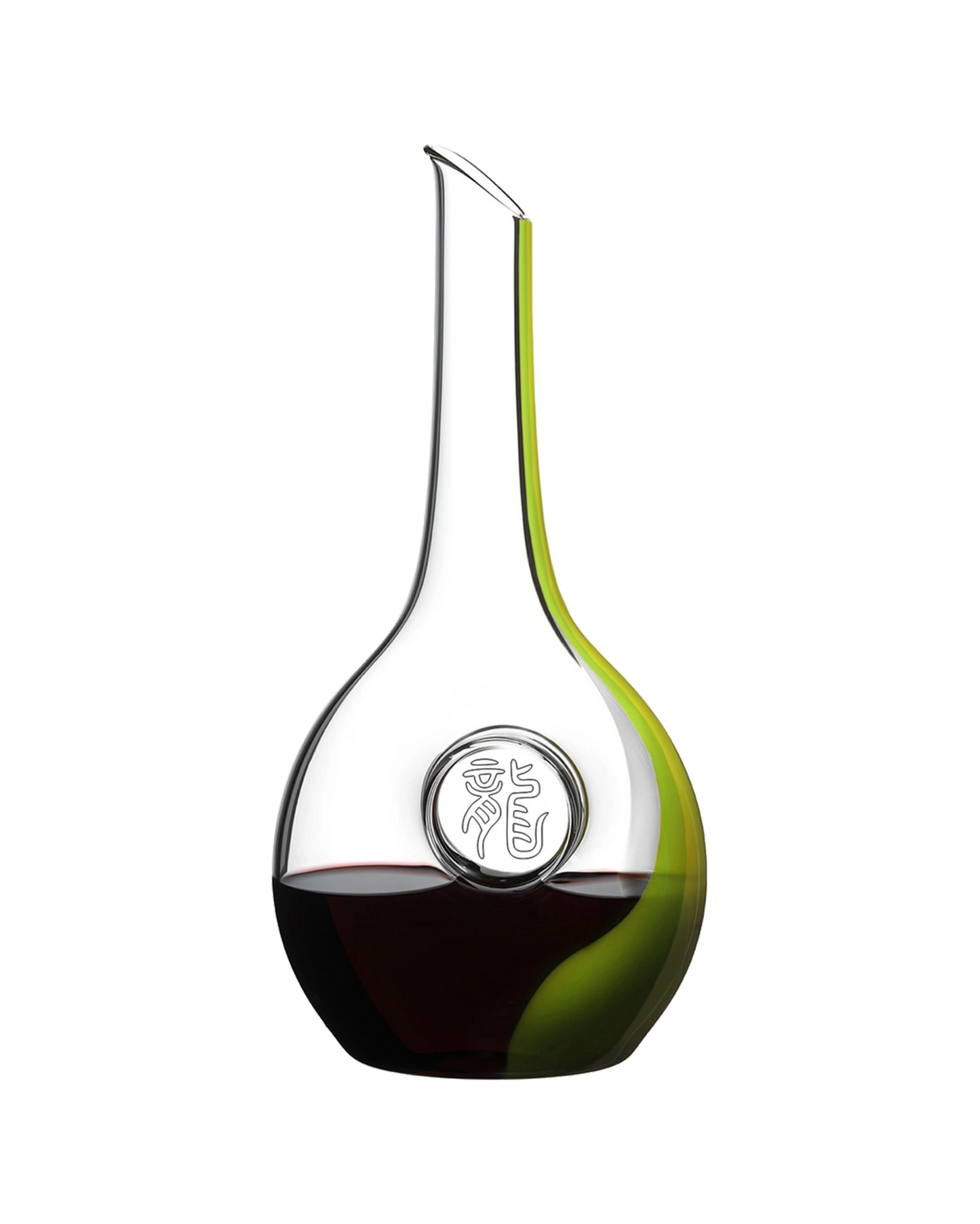 Riedel Chinese Zodiac Dragon Decanter Stripe Neion Green